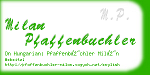 milan pfaffenbuchler business card